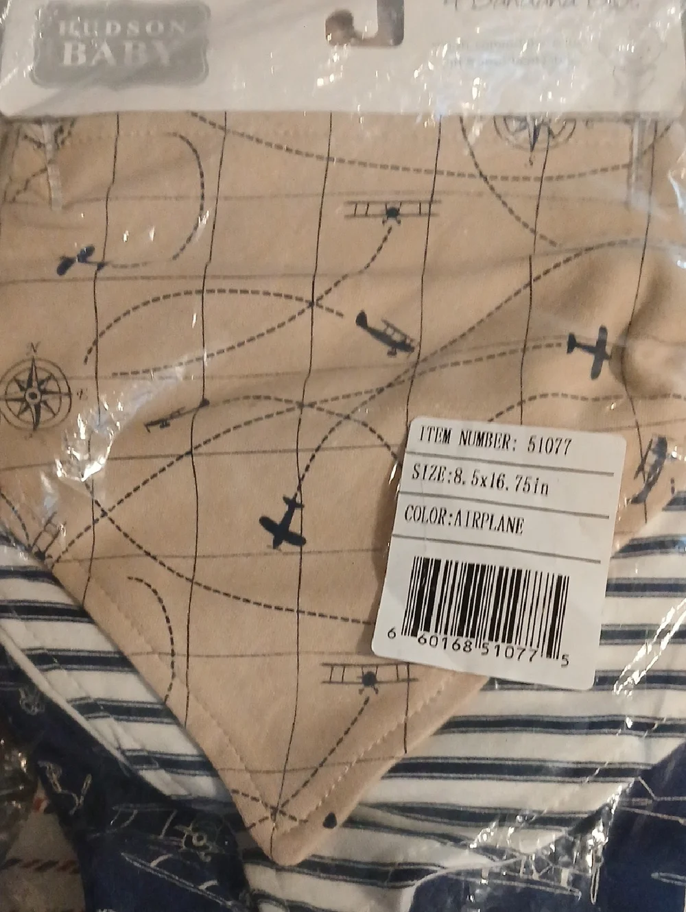 Hudson Baby Cotton Bandana Bibs Airplane